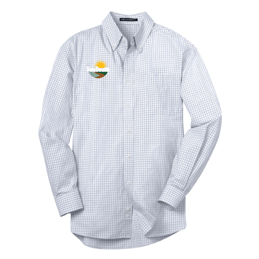 Sunsouth Embroidered Port Authority Easy Care Plaid Button Down Shirt