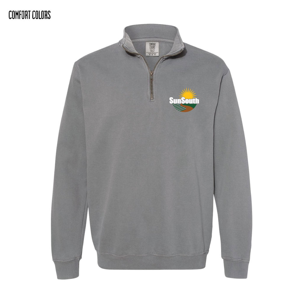 Sunsouth Embroidered Comfort Colors Quarter Zip Sweatshirt