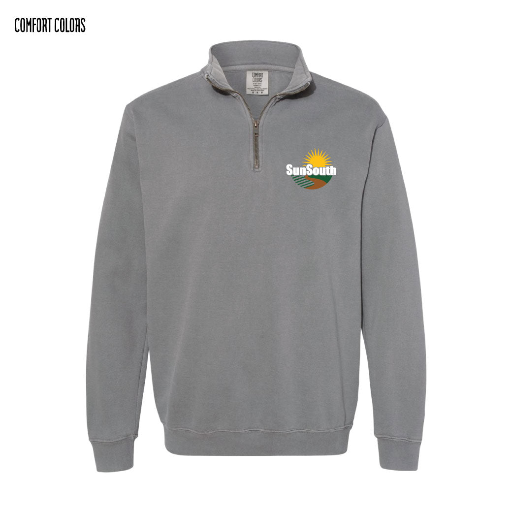 Sunsouth Embroidered Comfort Colors Quarter Zip Sweatshirt