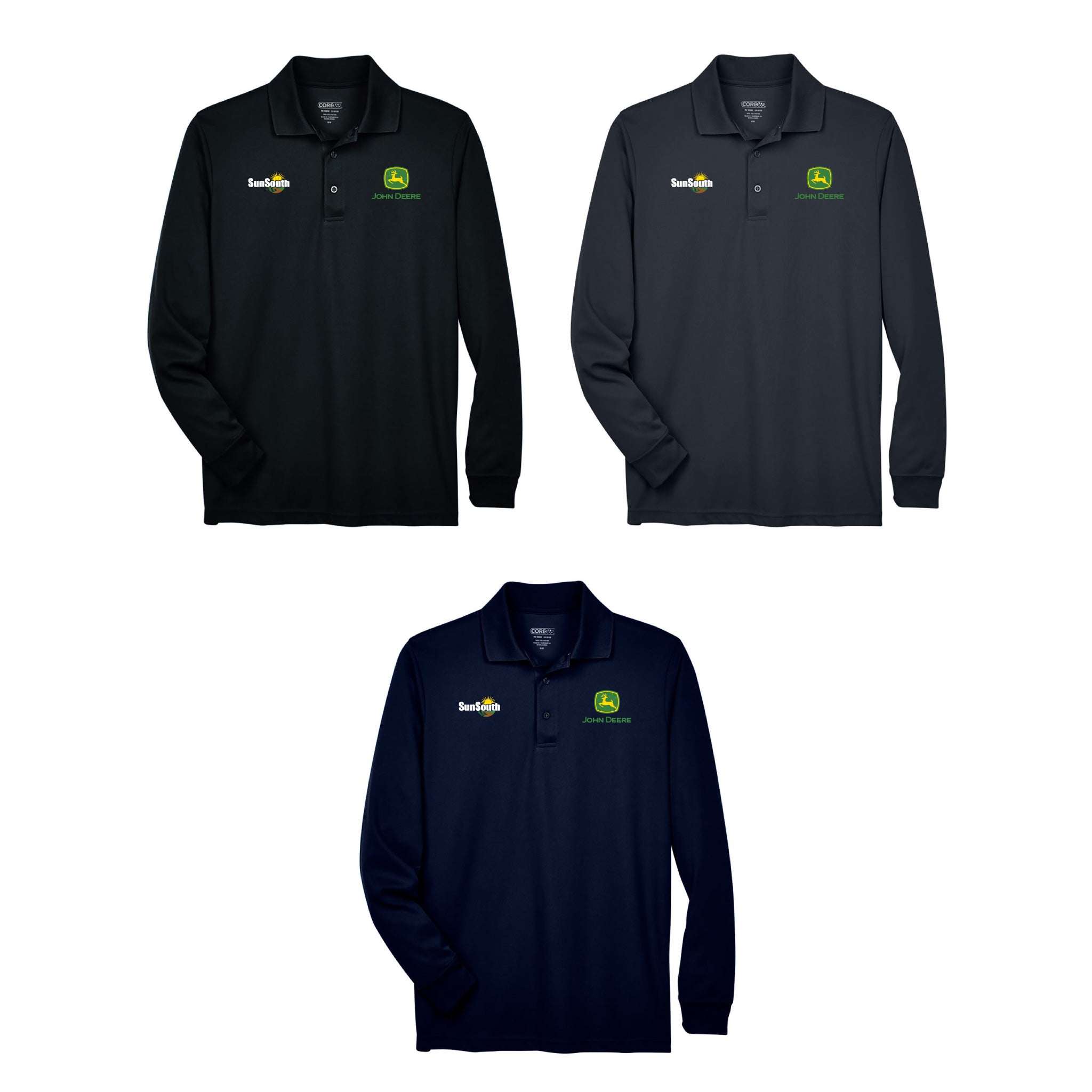 Sunsouth Core365 Tall Performance Pique Long Sleeve Polo