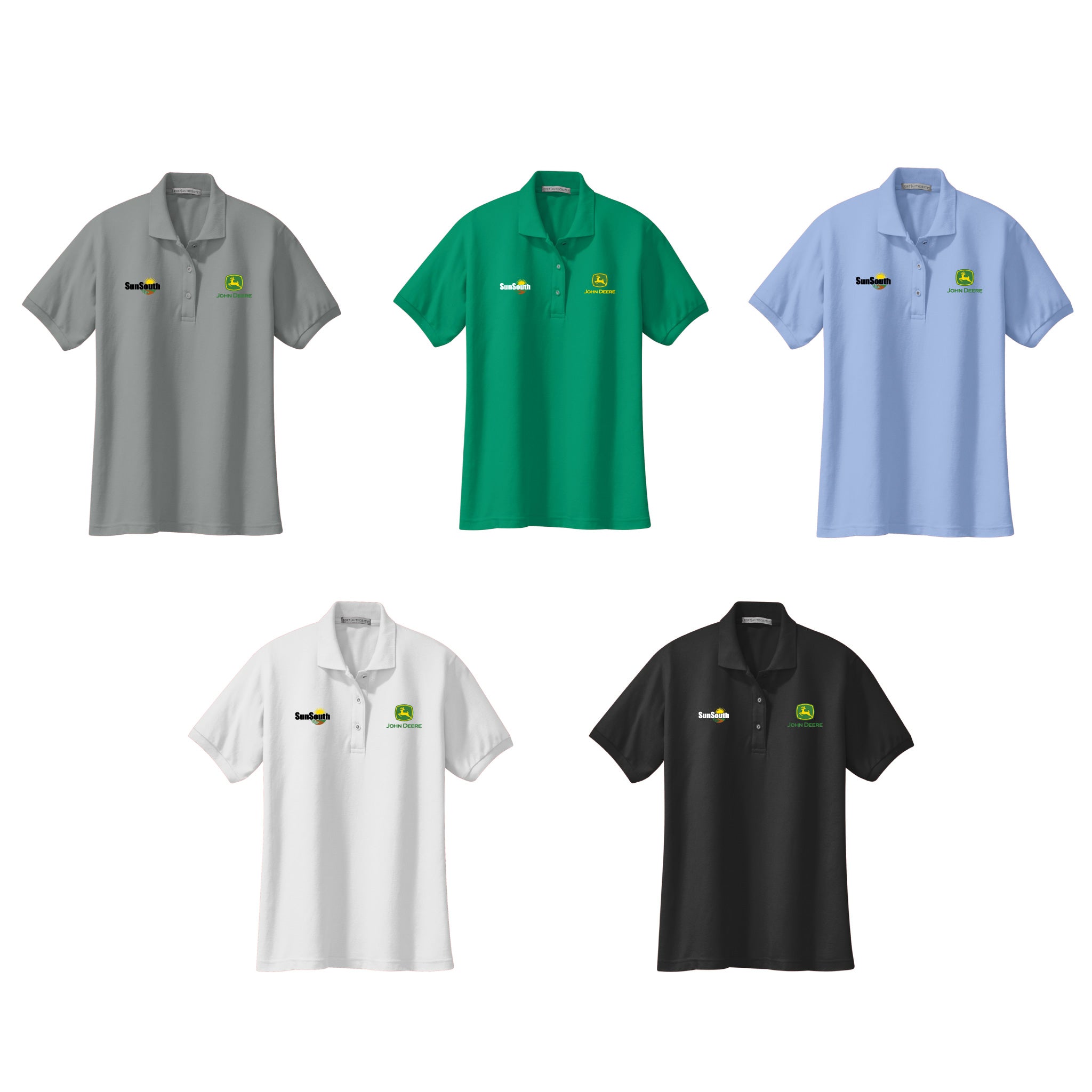 Sunsouth Womens Port Authority Silk Touch Short Sleeve Polo